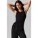 Calvin Klein Canotta In Maglia A Costine Slim - Nero