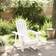 vidaXL Adirondack Chair White 69 x 85 x 90.5 cm Solid Wood Fir