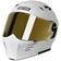 Simpson Darksome Plain Motorcycle Helmet (63-64cm) White, White Adult, Man