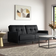 Mercury Row Benitez Twin Black Sofa 76" 3 Seater
