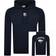Lacoste Print Hoodie 166 Marinblå Huvtröja Med Logga Framtill - Marinblå