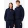Lacoste Print Hoodie 166 Marinblå Huvtröja Med Logga Framtill - Marinblå