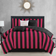 Juicy Couture Cabana Bedspread Black, Pink (228.6x228.6cm)