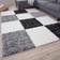 THE RUGS Myshaggy Geometric Design 381 Rectangle Grey, White, Black 200x290cm