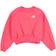 Nike Girl's Sportswear Club Fleece Boxy Crew Neck Sweatshirt - Aster Pink/White (FZ9244-629)