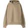 Bershka Boxy Tonal Back Print Hoodie - Beige/Neutral