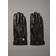 Calvin Klein Leather Rivet Gloves Beh Ck - Black