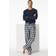 Schiesser Mix and Relax Woven Long Pants - Blue
