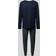 Schiesser Herrpyjamas lång med manschett nattklädesset pyjamas-set, Nattblå_181922