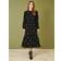 Yumi Floral Embroidered Midi Dress, Black/Multi
