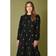 Yumi Floral Embroidered Midi Dress, Black/Multi
