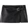 Bershka Belted Faux Leather Mini Skirt - Black