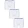 Polo Ralph Lauren Pack White Plain Cotton Stretch Longer Leg Boxer Briefs Men's