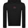 HUGO BOSS Laze Stretch Cotton Hoodie with Logo Print - Black