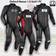 Oxford Nexus 1.0 Leather Motorcycle Suit Black Red, Black/red