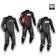 Oxford Nexus 1.0 Leather Motorcycle Suit Black Red, Black/red