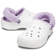 Crocs Baya Lined Fuzz-Strap Clog - White/Lavender