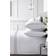 Appletree Embroidered Band 3 Piece Set White/Grey 2 Standard Pillowcases Duvet Cover Silver, White (230x220cm)