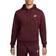 Nike Sportswear Club Fleece Pullover Hoodie - Burgundy Crush/White