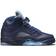 Nike Air Jordan 5 Retro Pre-Grape GS - Midnight Navy/Turquoise /Blue White