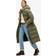 Superdry Ripstop Longline Puffer Jacket Kvinde Dusty Olive Green Grid