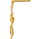 Stine A Dangling Flow Bow Earring - Gold/Transparent