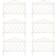 Samuel Alexander 6 Pack Of 6 27 cm White Plastic Garden Patio Lawn Border Fence Edging