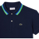 Lacoste Boy's Tricolour Pique Tipped Polo - Navy Blue/Blue/White/Green