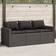 vidaXL 3-Personers Havesofa Med Hynder Polyrattan Sort Sofa