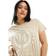 Yours palm spring t-shirt in beige-Neutral
