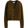 H&M Cable Knit Cardigan - Dark Khaki Green