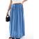 Yours Button Front Linen Maxi Skirt Blue