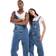 Lee Unisex-overalls mellemblå denim workwear-stil med afslappet pasform