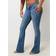True Religion Blå Nelly Ultra Low Rise Joey Flare Sn