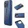 Mujjo iPhone 16 Pro Max Leather Wallet Cover MagSafe Kompatibel Blå