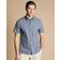 Charles Tyrwhitt Men's Non-Iron Stretch Short Sleeve Cotton Shirt French Blue Single Cuff