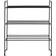 House Nordic Swansea Black Shoe Rack 49.5x60cm