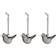 Iittala Mini Bird Grey Julgranspynt 5.8cm 3st