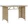 vidaXL Garden Table With Glass Top 110x68x70 cm - Beige