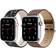 Waloo Bling and Leather Grain Bands for Apple Watch 38/40/41mm (2-Pack)