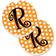 Caroline's Treasures Monogram Initial R Polkadots Large Coaster 6.4cm 2pcs
