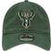 New Era Milwaukee Bucks Hunter Green Team 2.0 9TWENTY Adjustable Hat