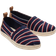 Toms Kid;s Alpargata Shoe - Navy Woven Stripes