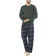 KAV Yarn Dyed Check Cotton Pyjama Set - Green