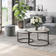 Homcom Stacking Marble Grey Coffee Table 78.5cm 2pcs