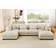 Wade Logan Andreco Cream Sofa 144" 6 6 Seater