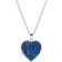 LOVELOX Modern Heart Locket Necklace - Silver/Lapis