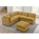 Latitude Run 6 -Piece Corduroy Sectional Ginger Sofa 98" 6 Seater