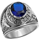 Alamode Jewelry Ring - Silver/Sapphire