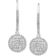 Macy's Circle Leverback Drop Earrings - Silver/Diamonds